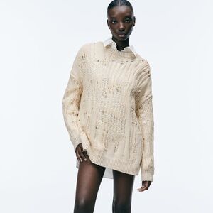 Zara Oversized Distressed Sweater